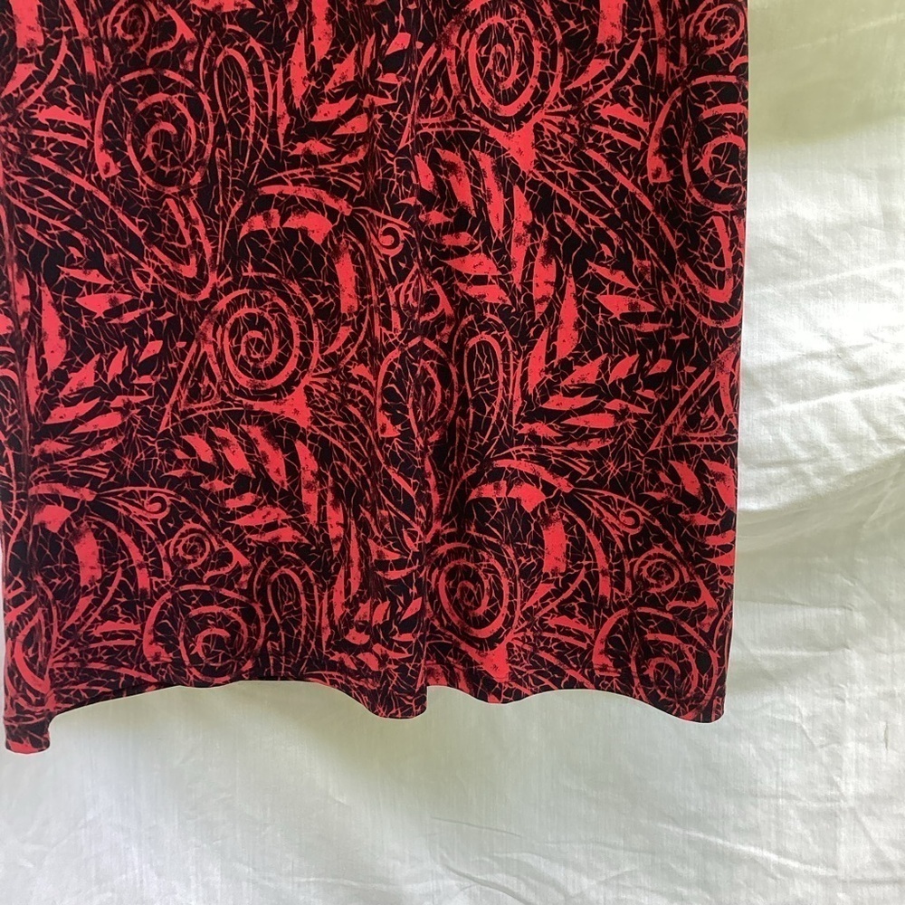 Preseption Women red and black patterned academia dress, size XL - Picture 4 of 9